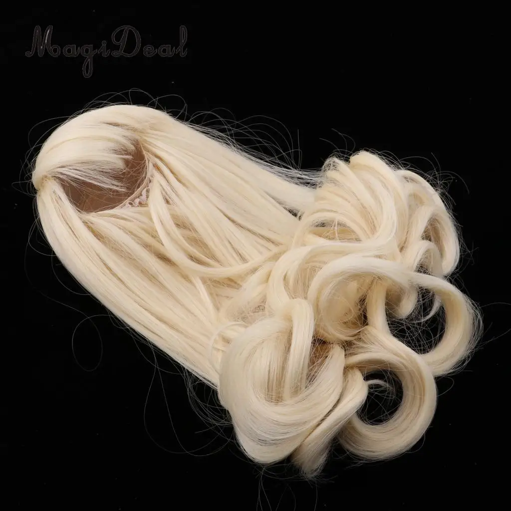 

Fashion Doll Long Curly Wig for 12' Blythe Dolls DIY Making Supplies Light Yellow