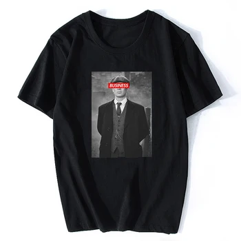 

Peaky Blinders T-Shirts Tommy Shelby Design O-Neck Men's Short-Sleeve Tee Shirts Pure Cotton Vintage T Shirts Print Streetwear