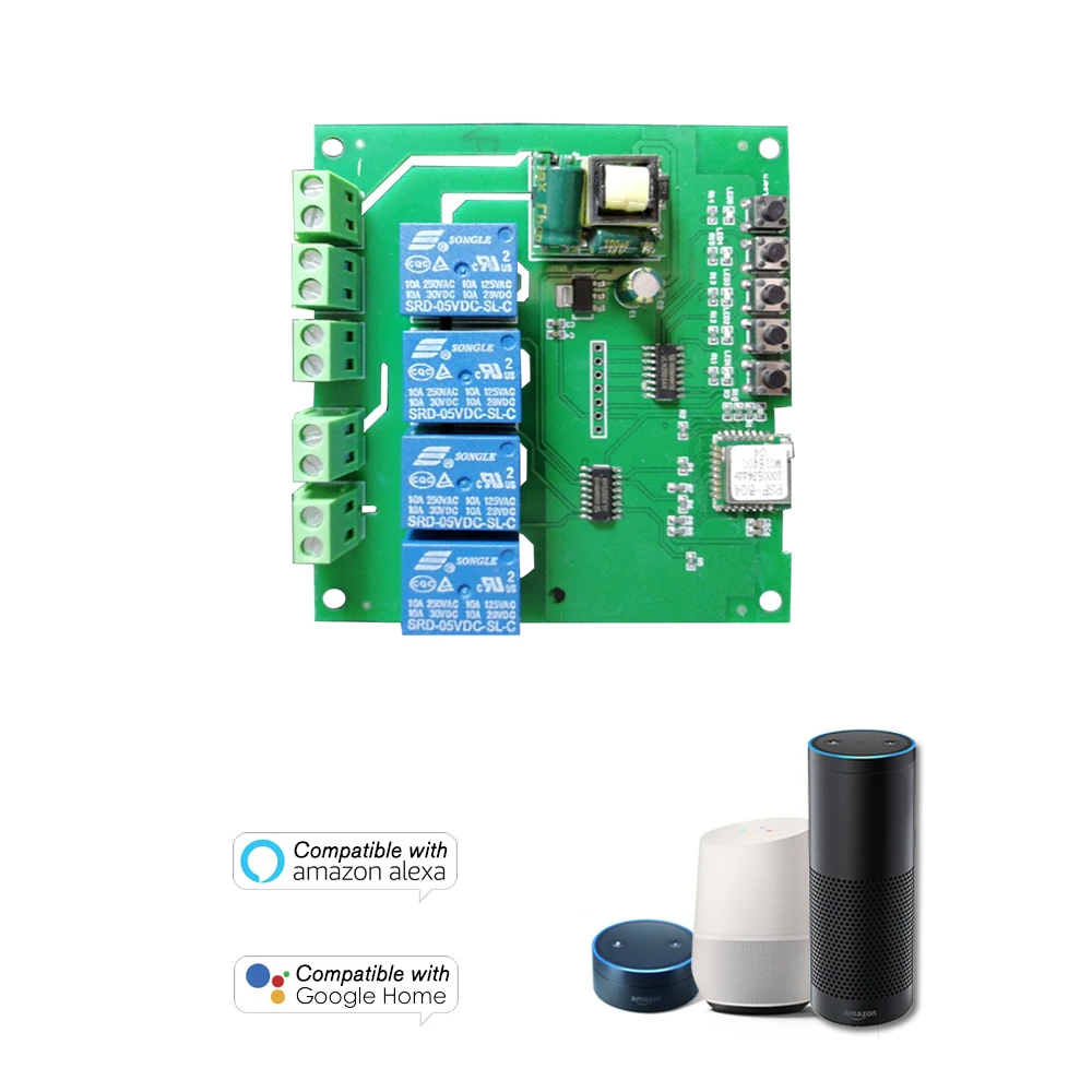EWeLink 4CH AC85 250V 4 канала din рейка крепление WiFI переключатель универсальный