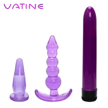 VATINE Prostate Massage Anal Beads Butt Plug Adult Product 3PCS Dildo Vibrator AV Stick G Spot Stimulate Sex Toys for Women