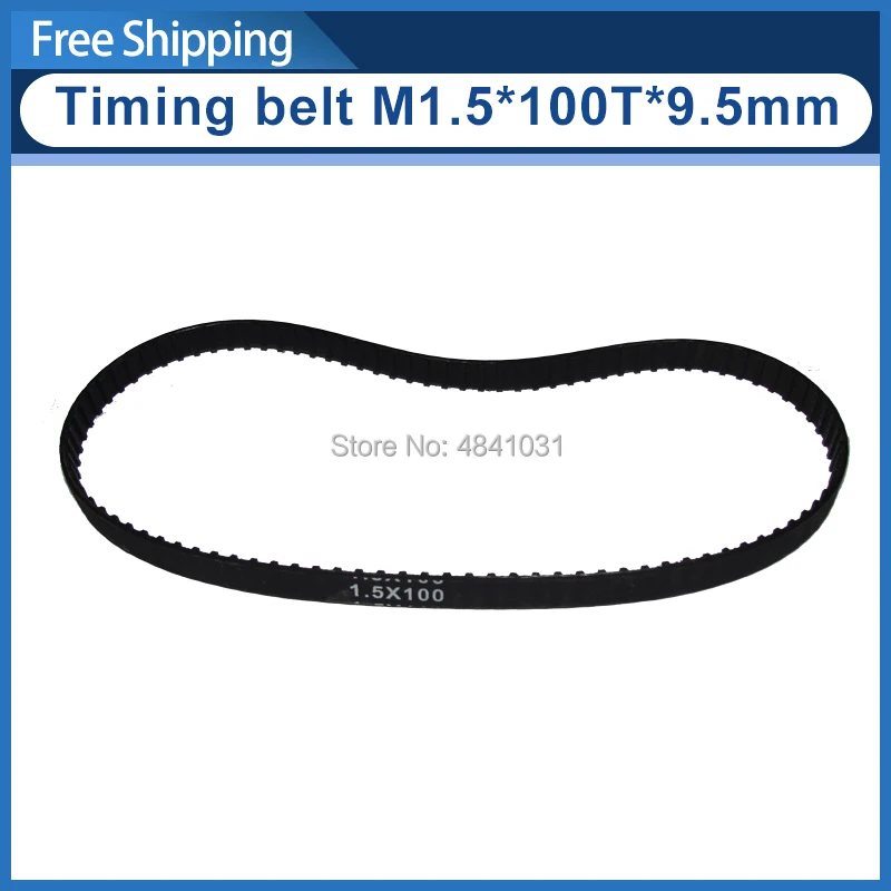 

synchronous belt GT2 Rubber Timing Belt M1.5*100T*9.5mm SIEG SC2 lathe parts