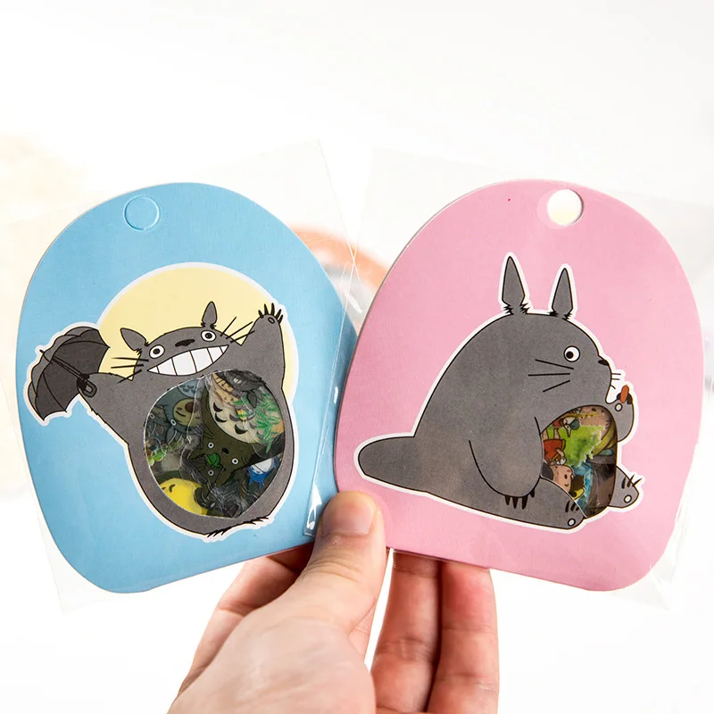 

60Pcs/Bag Cute Totoro Stickers PVC Adhesives Stickers Kids Stickers For Diary Decorative Scrapbooking DIY Photo Album Stationery