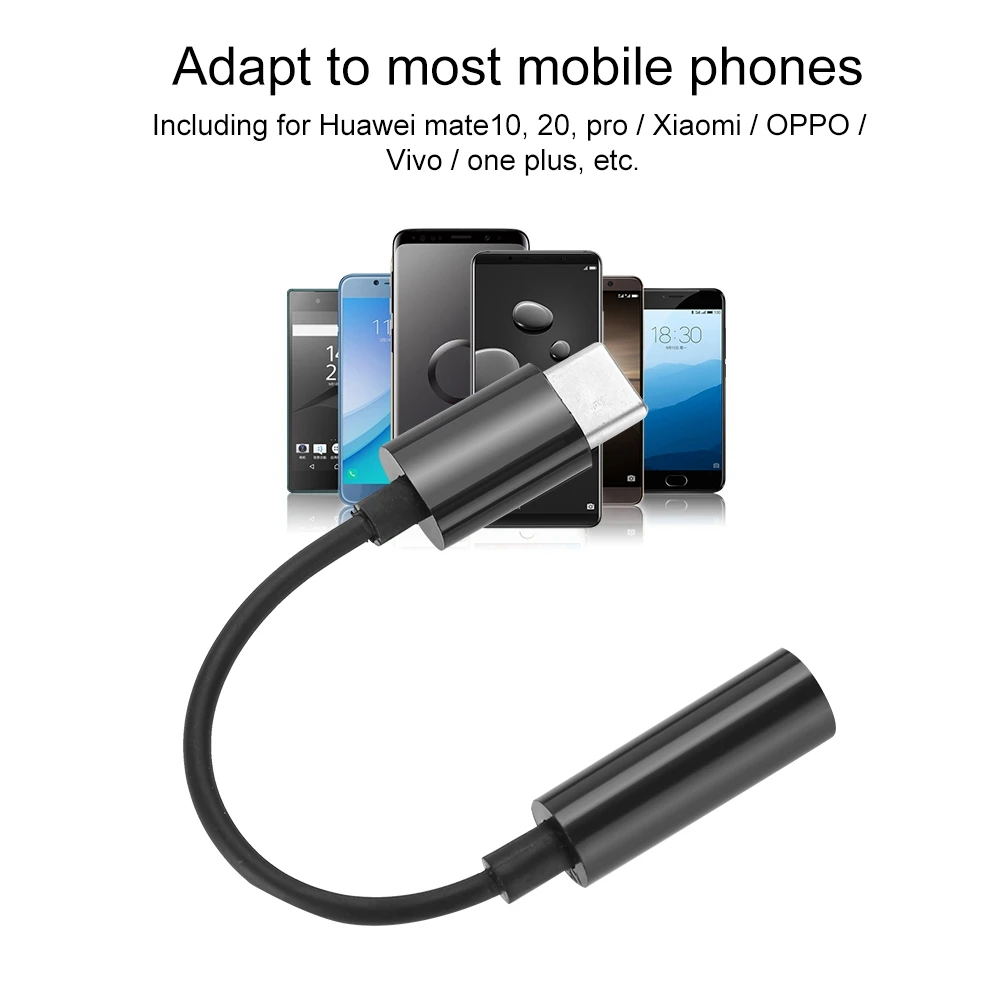 Универсальный USB C type C до 3,5 мм аудио адаптер кабель переходник для наушников и игр для мобильных телефонов
