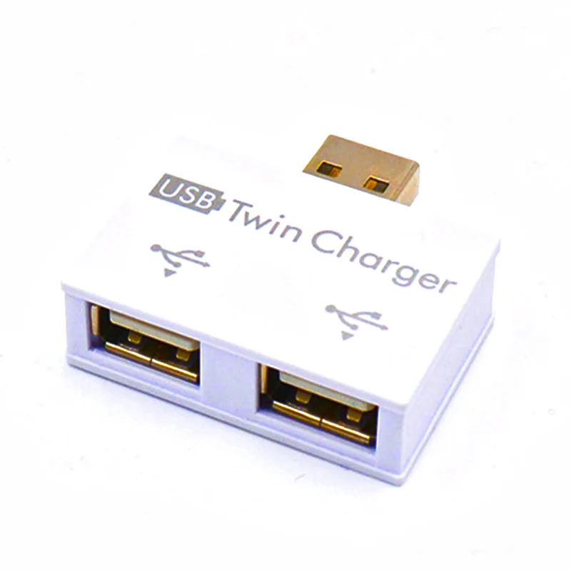 

Mini USB Hub to 2 Port Charger Hub Adapter Hot Sale fashion New USB Splitter for Phone Tablet Computer