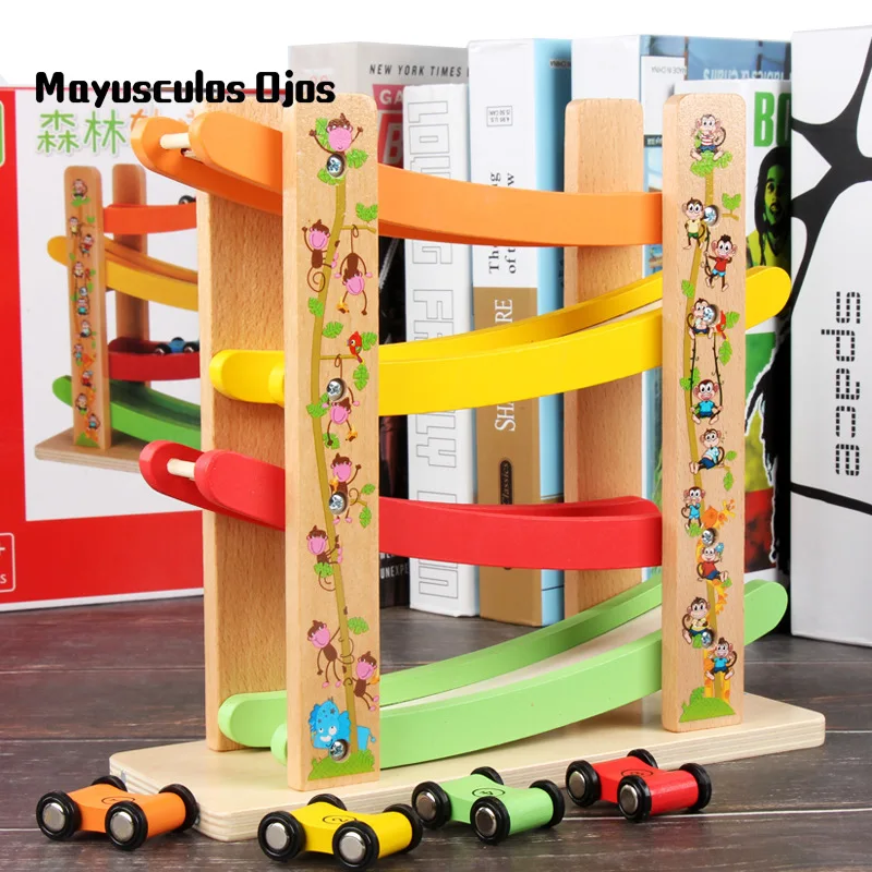 

Boys And Girls Baby Forest Track Inertial Gliding Speed Children Early Education Wooden Educational Toys