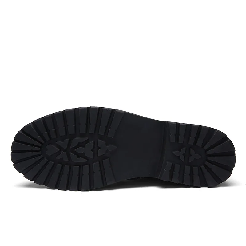 Pie gris Dedo Botas Redondo Casuales Libre De Encaje Ocio Negro Martin Zapatos Hombres Al Moda Sólidos La marrón Del Los Invierno Trabajo Oscuro Tobillo Aire Motocicleta YzqzvFSw
