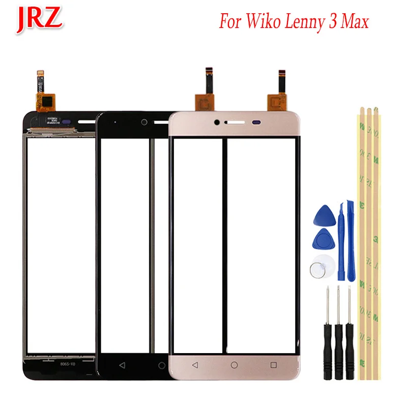 

JRZ Phone Touch Screen Front Glass For Wiko Lenny 3 Max Touch Panel Sensor Digitizer Replacement Touchscreen Touchpad+Tools