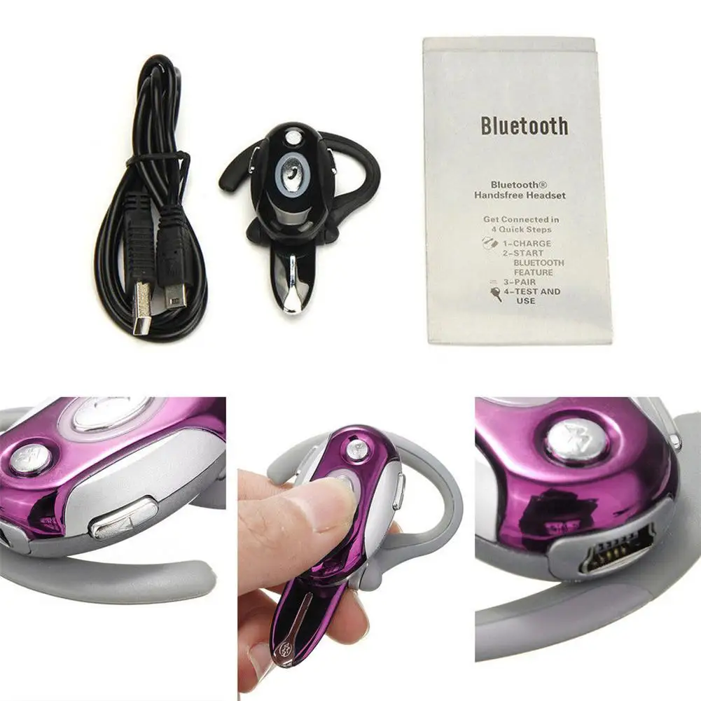 Bluetooth Headphone On Ear Earpiece Wireless Headset Earphone Noise Cancelling with Mic for Samsung iPhone X XR XS Motorola E G