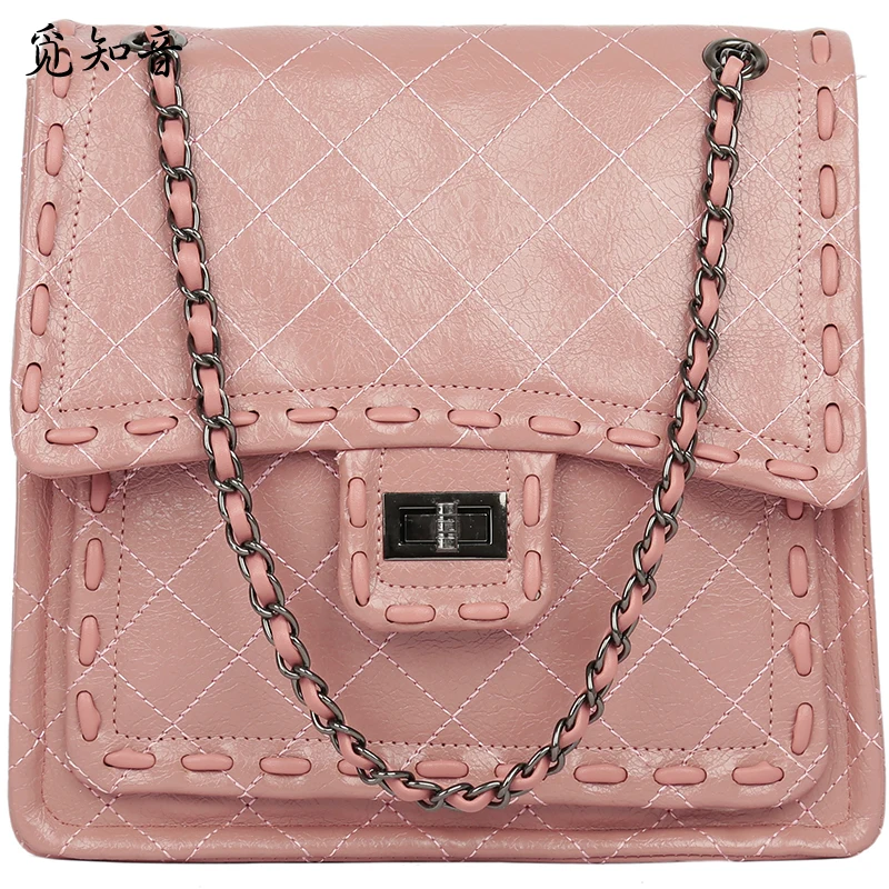 

Simple Fashion Femele Big Tote Bag New High Quality Soft Pu Leather Women's Designer Handbag Chain Shoulder Messenger Bags