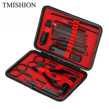 

TMISHION 18 in 1 Pro Stainless Steel Nail Clippers Toenail Pedicure Corrector Manicure Tool Clippers Trimmer Set Nail Scissors