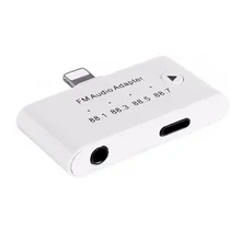 Эфвк 3 in1 для интерфейс Apple до 3,5 мм Famle Aux FM аудио передатчик адаптер для iPhone 5 6 6s, 7, 7 plus, 8, 8s для iPad