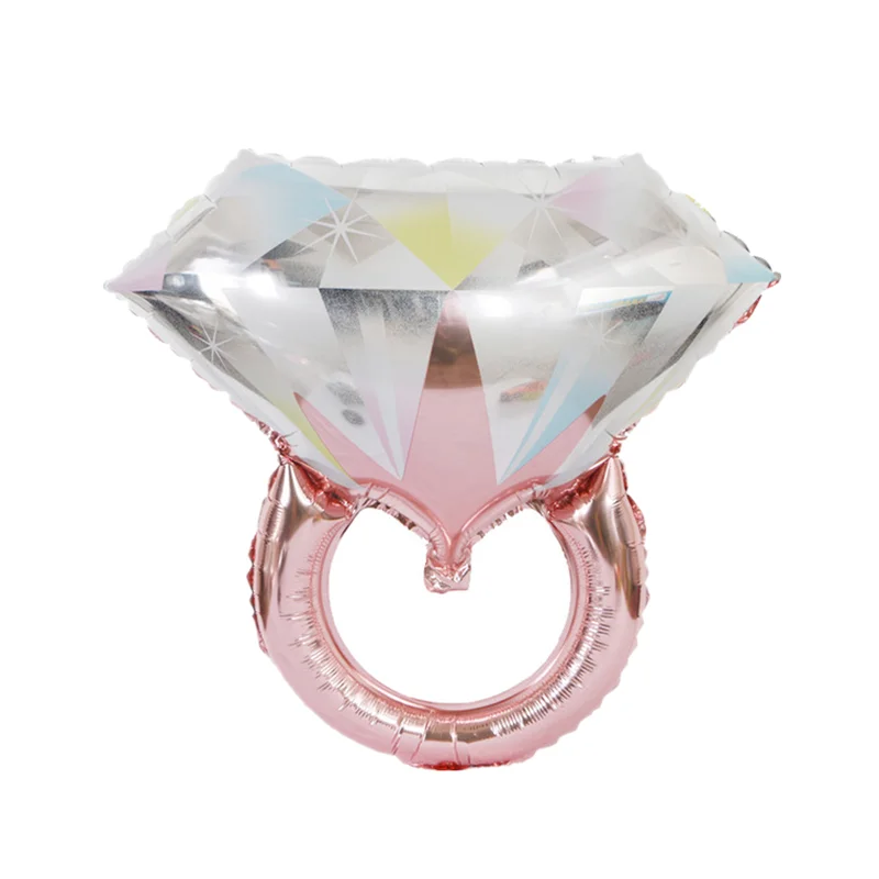 

68*61cm Diamond Ring Wedding Balloon Rose Gold Diamond Foil Balloon for Valentine's Day Wedding Party Anniversary Decoration