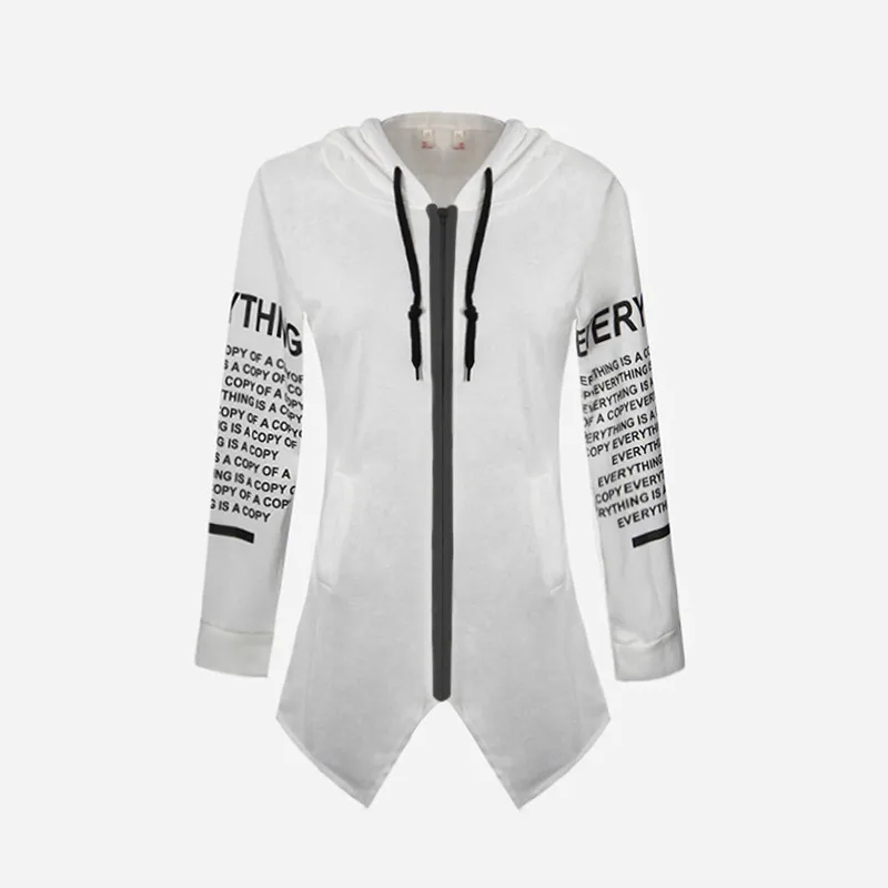Drawstring New Fashion Zipper jackets for women Long-sleeved Rear Fork Grab Velvet Hoodie G3P7 | Женская одежда