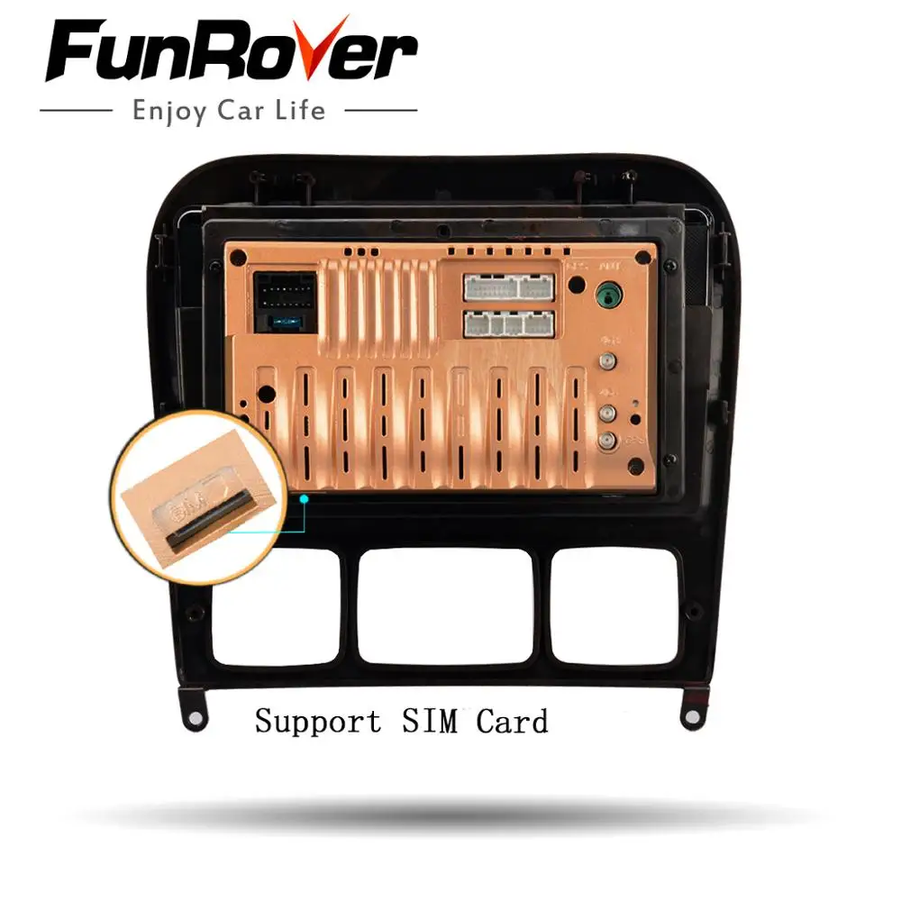 Sale Funrover 2 din Android 9.0 car dvd multimedia player gps For Mercedes Benz S Class S280 S320 S350 S400 S500 W220 W215 DSP 4G RAM 5