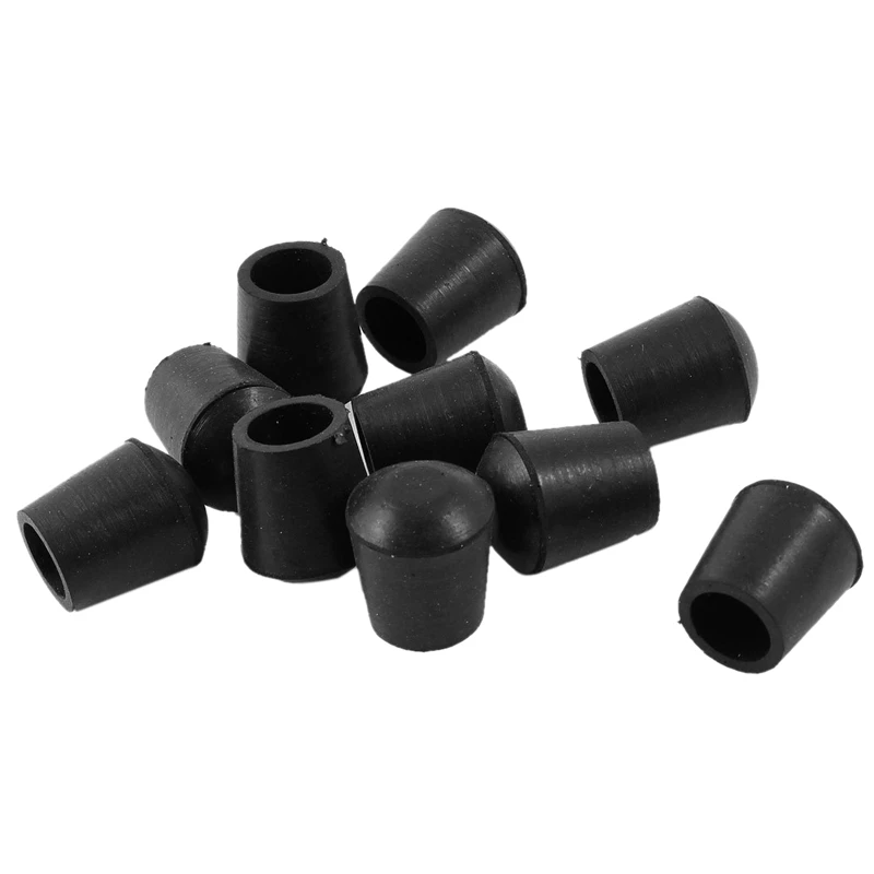 

Rubber Cover Chair Table Leg Recessed Feet Pads 20 x 23mm 10 Pcs Black