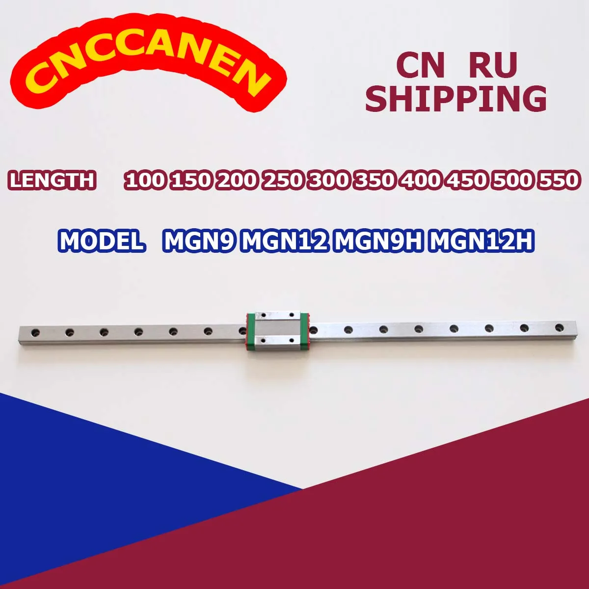 CNC دليل خطي السكك الحديدية MGN12 MGN9 MGN9H MGN12H L 100-600 مللي متر مصغرة دليل خطي السكك الحديدية الشريحة كتلة ل 3D طابعة CN RU مجاني