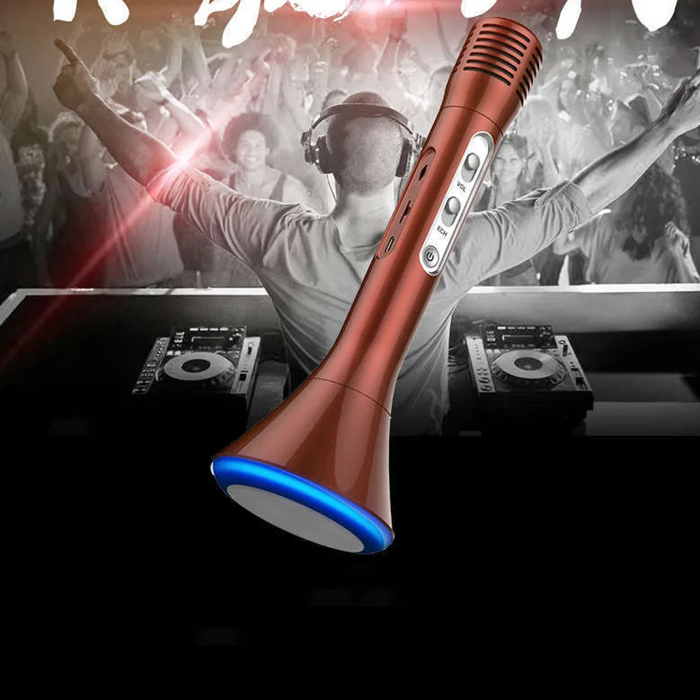 

Wireless Bluetooth Microphone Handheld Microphone KTV Singing Wireless LED Lights Speech Accessories Microphone Sound #7
