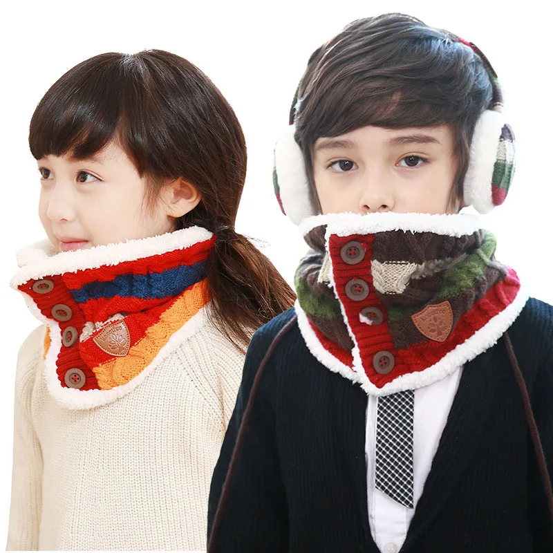 

Kocotree 2019 Fashion Winter Children Ring Scarves Boys Girls Thick Warm Neck Wear Kids Collar Scarf For Children 2-12 Years Old