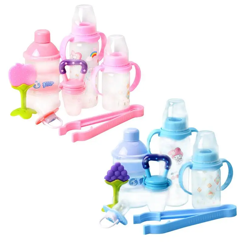 

7pcs/set Baby Food Feeding Kit Bottle Teether Pacifier Bottle Storage Box Bottle Clip Tool Set Bottle Feeding Gifts For Child
