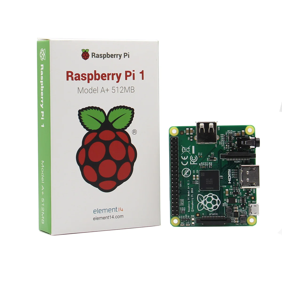 

Raspberry Pi Model A+(Plus), A+ Mother Board with 512MB RAM BCM2835 Chipset