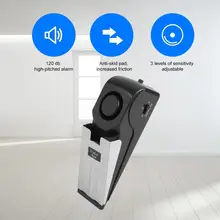 Портативный дверной стоп-сигнал клиновидной формы вибрационная сигнализация домашняя дорожная система безопасности Беспроводная сигнализация 120дБ маленький размер