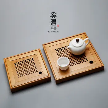 

Xi Bamboo Tea Tray Japanese Mini- Bamboo Do Infusion Of Tea Platform Water Storage Shi Zhu Tea Tray Square Bamboo Tray Tea Set