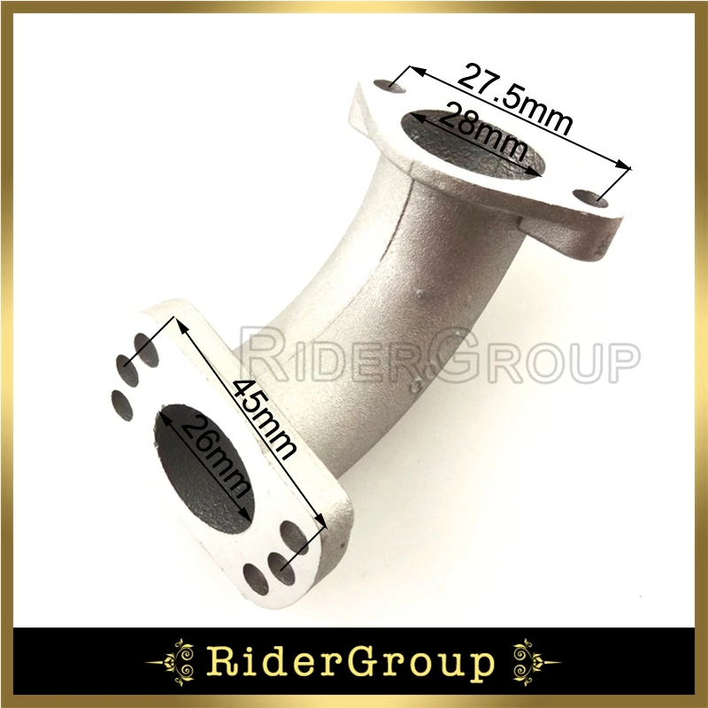 Mainfold Intake Pipe Inlet For PE 24 26 28 VM24 VM26 Carburetor 150cc 155cc 160cc YX Zongshen Engine Pit Dirt Bike Motorcycle