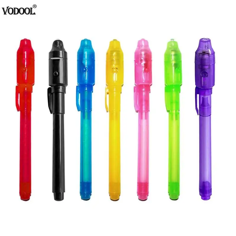 

3/4/7pcs 2 in 1 Magic Luminous Light Combo Pen UV Writing Creative Invisible Ink Magic Pen Kid Toy Ballpoint Art Marker Pens