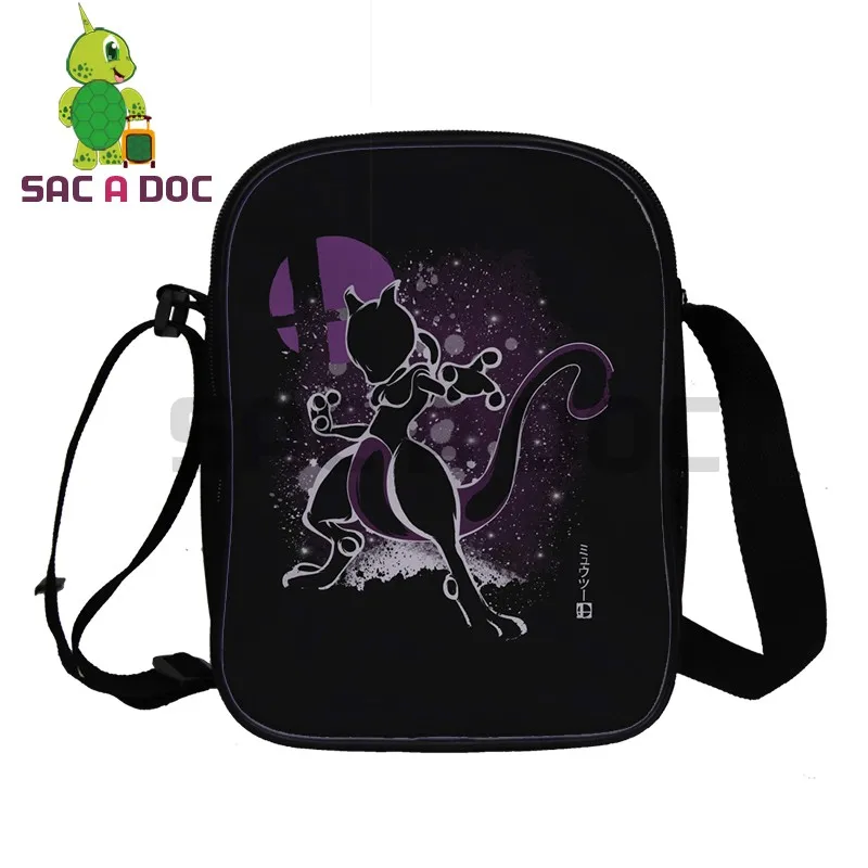 

Pokemon Mewtwo Pikachu Fluorescence Mini Messenger Bag Women Men Kids Daily Shoulder Bags Coin Phone Bag Crossbody Travel Bags