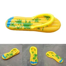 Надувные Тапочки Форма плавательный матрац водяная кровать купание и плавание желтый зеленый бассейн аквапарк