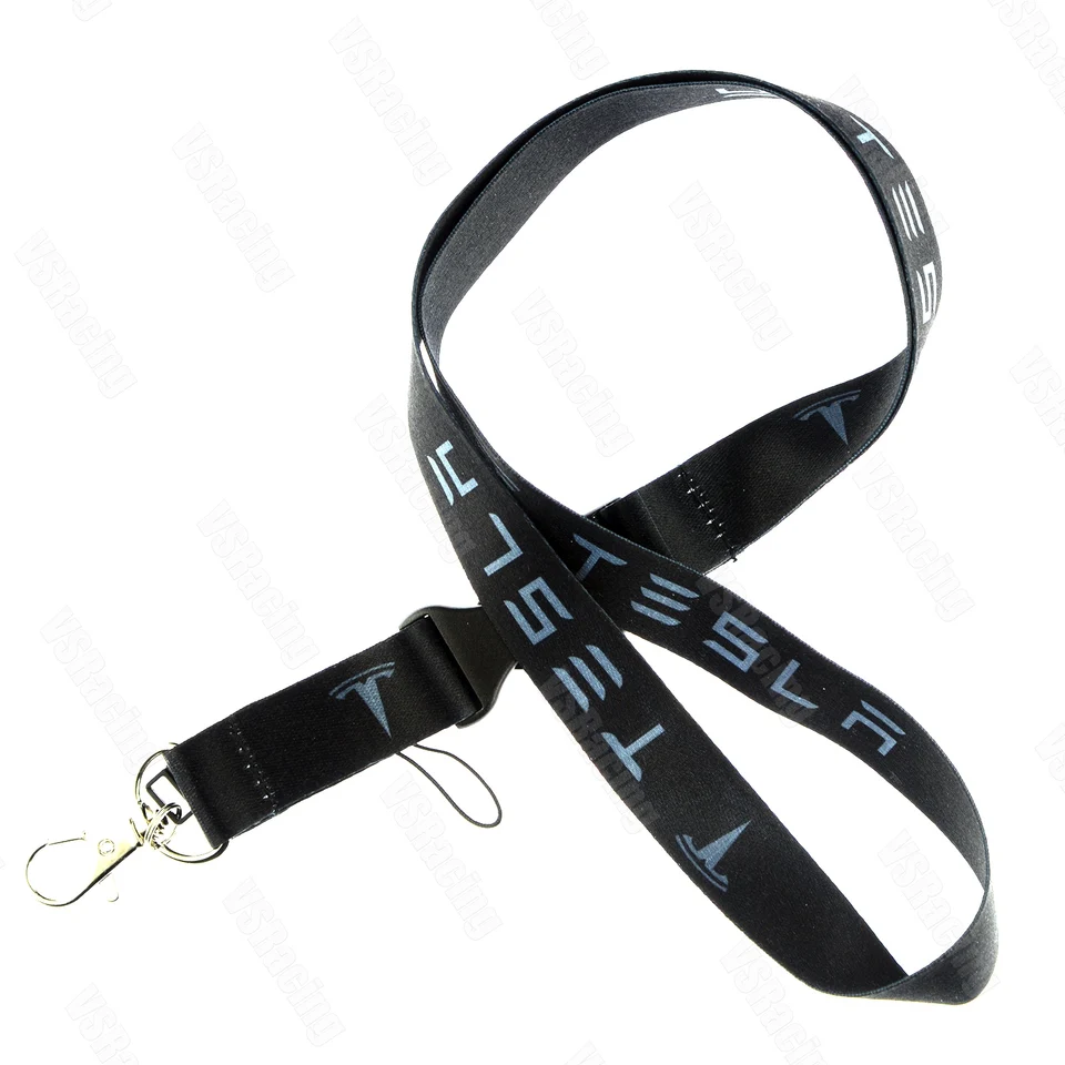 Jdm Style Tesla Model S 3 Car Painting Cellphone Lanyard Jdm Racing Car Keychain Id Holder Mobile Neck Strap With Quick Release