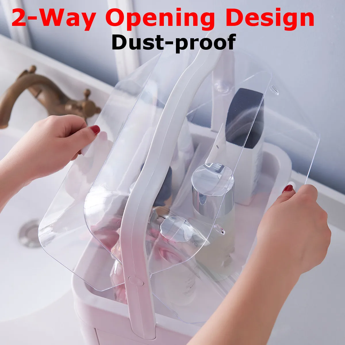 كبير حجم البلاستيك التجميل درج ماكياج المنظم مخزن للمكياج حاوية علب مسمار حامل سطح المكتب النثرية الحمام حقيبة للتخزين