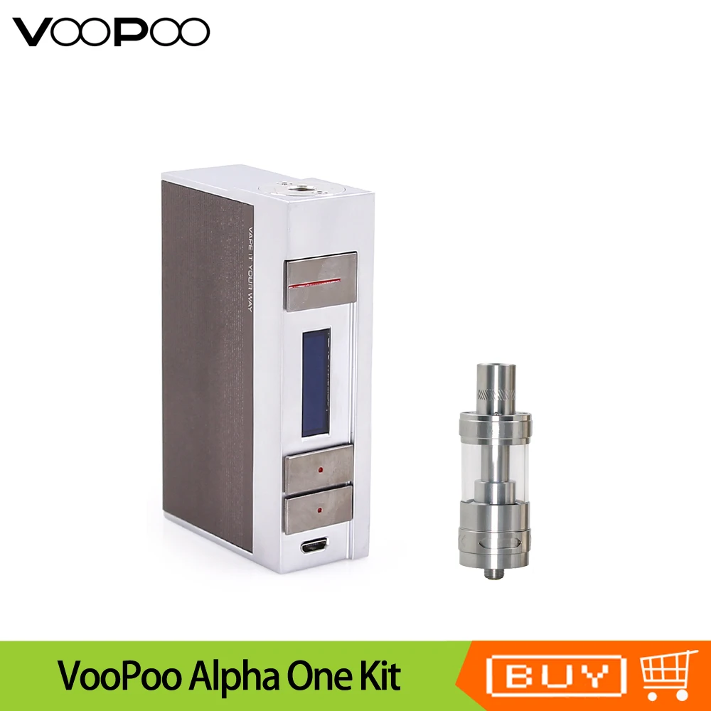 

Original VooPoo Alpha One mod Kit 222W TC Box Mod With Sub ohm Tank 5ml Capacity Electronic Cigarette Kit Gene Chip Vape Mod