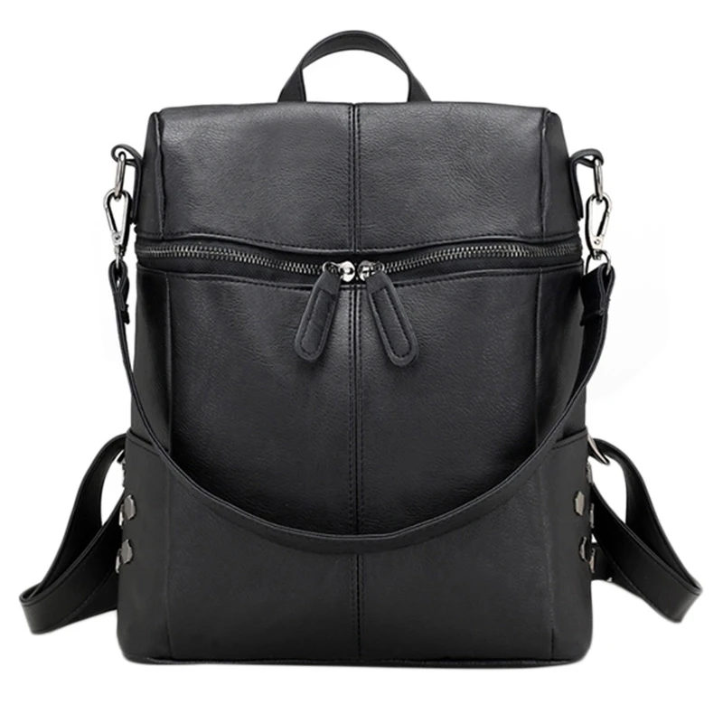 

Simple Style Backpack Lady Backpack Teenage Girl Bag Fashion Retro Solid Color Single Shoulder Bag