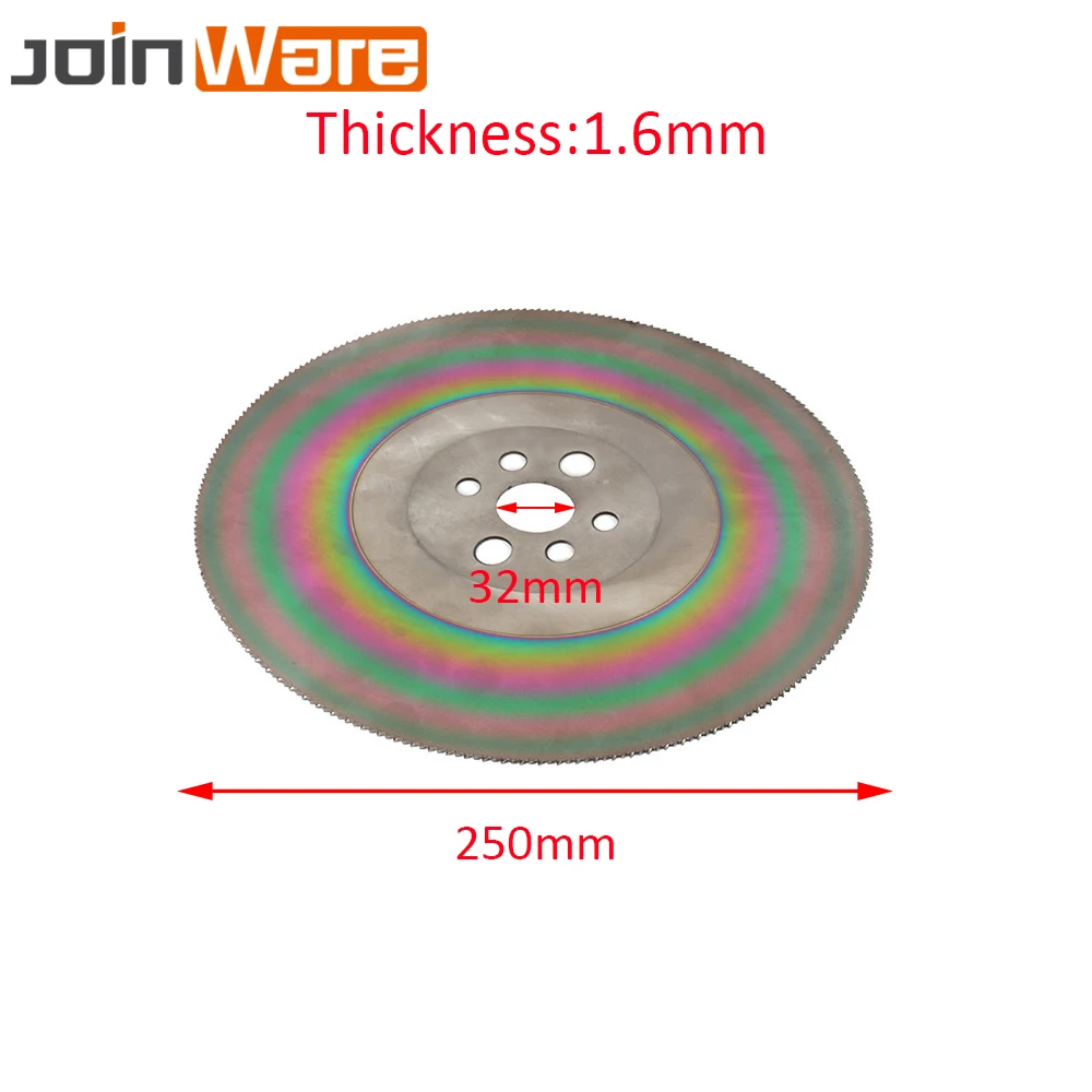 10 ''высокое Скорость Сталь Лезвие дисковой пилы отрезной диск для Нержавеющая сталь HSS thickss 1,2/1,6/2 мм 250 мм