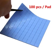 100Pcs 10x10x0.5mm Heatsink Silicone Thermal Conductive Pad for GPU VGA IC