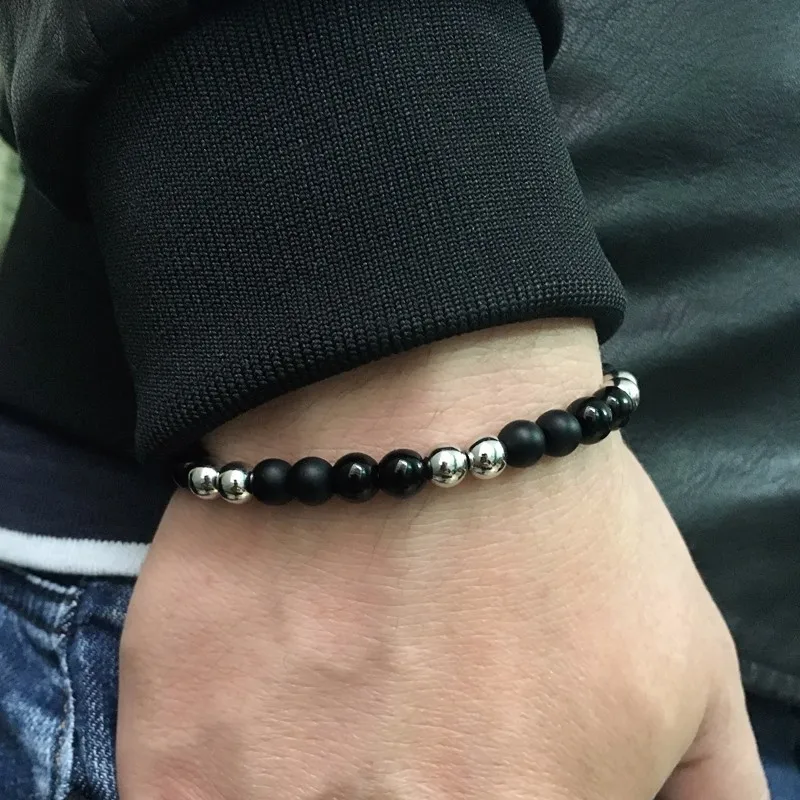 الرجال سوار مجوهرات سحر الفاخرة عالية الجودة الطبيعي 6 مللي متر الحجر Diy الخرز أساور ل شارة heren pulsera hombre بيجو الرجال سوار مجوهرات سحر الفاخرة عالية الجودة الطبيعي 6 مللي متر الحجر Diy الخرز أساور ل شارة heren pulsera hombre بيجو