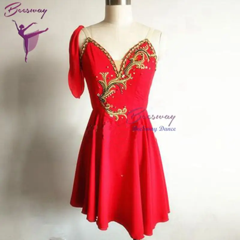 

Red classical ballet dress women Cupid Ballet Stage Costume Diana And Acteon Variation Ballet Dress Attire for girls