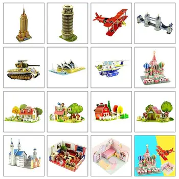 

3D Puzzle Toy Set Educational DIY Handmade Model Children's Toys