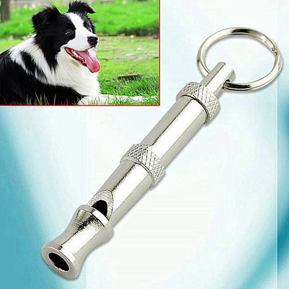 1 шт. ключ свисток на цепочке звук питомца 55 мм собака обучение Регулируемый тренировочный свисток для собаки