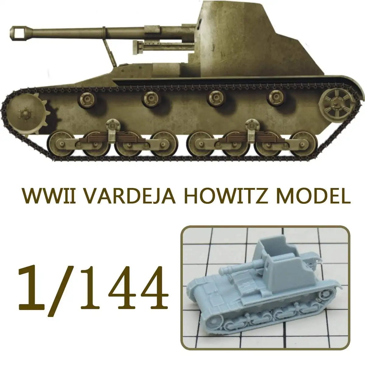 

1:144 DIY Resin Armored Vehicle Panther Battle Tank DIY Military Model Kits Sand Table Scene Car Collection Toy Crafts