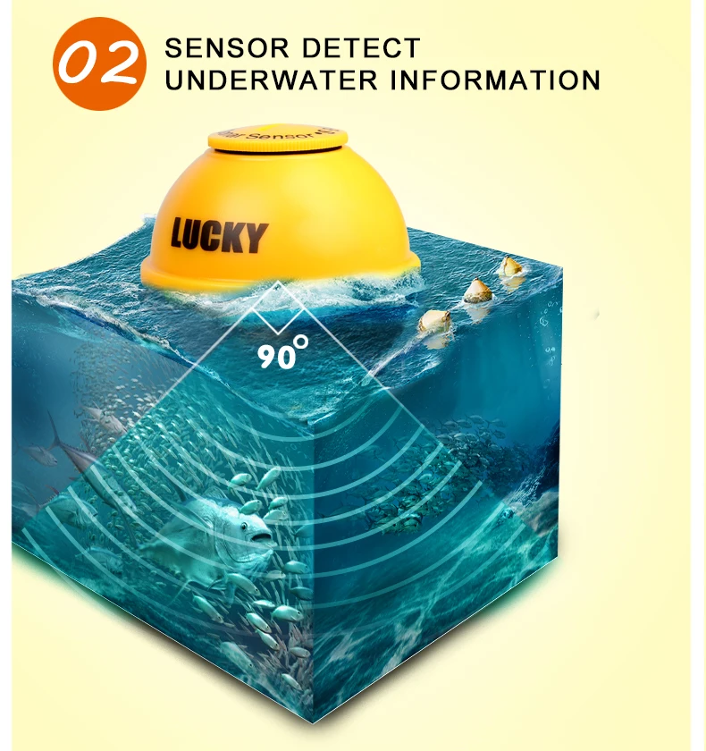 Lucky اللاسلكية سونار صياد السمك الروبوت للماء FishFinder FF718LIC-WLA المحيط بحيرة البحر الصيد