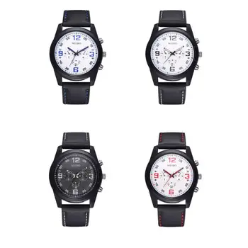 

Business Style Simple Women Girls Analog Wristwatches PU Strap Quartz Watches Casual Decoration Accessories Gift
