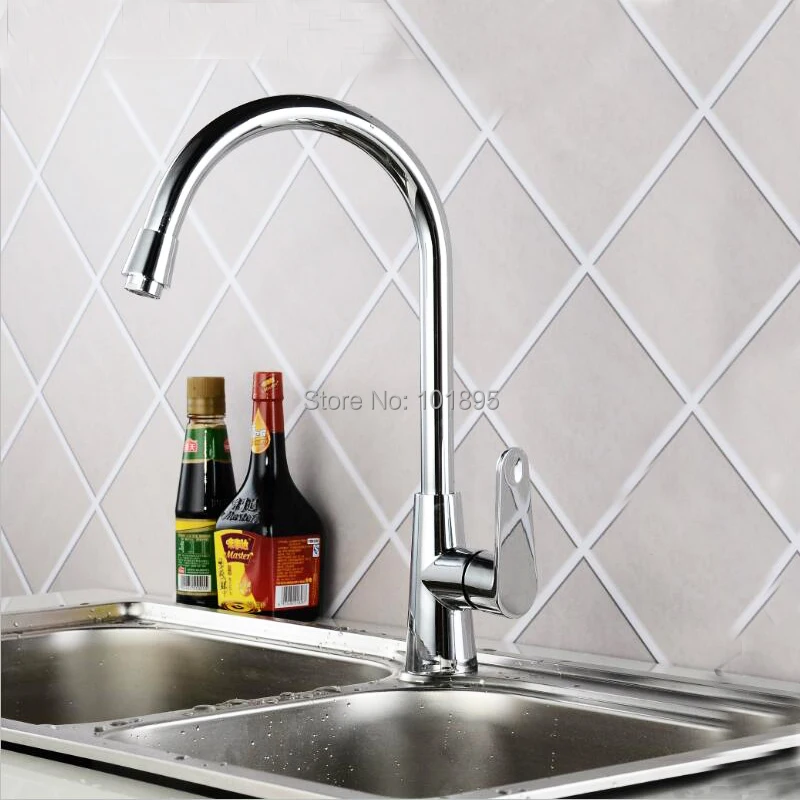 

Chrome Plated Brass Material Kitchen Sink Tap