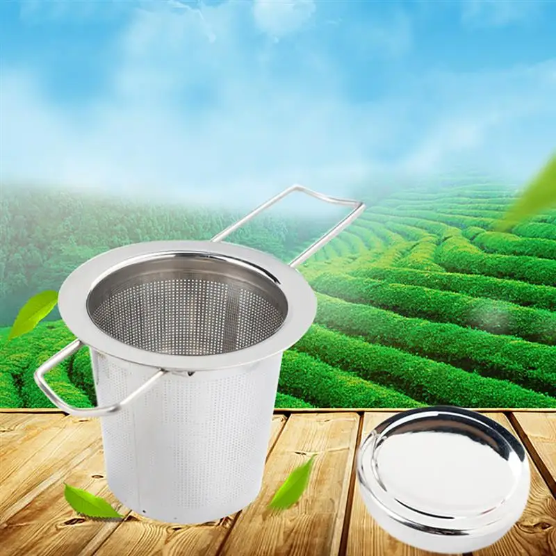 Reusable 304 Stainless Steel Tea Strainer Infuser Filter Basket Folding