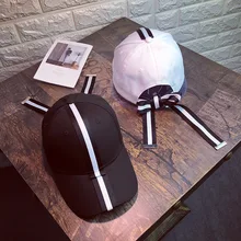 Модная женская разноцветная полосатая бейсболка в стиле пэчворк, женская кепка с бантом в стиле хип-хоп, Кепка для папы, Повседневная бейсбольная кепка для женщин в черном и белом цвете