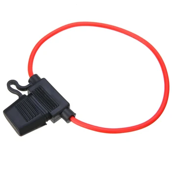 

Waterproof Medium Car Fuse Holder With Cable 14AWG Wire In-line Automotive Blade Fuse Holder Fuseholder 20A