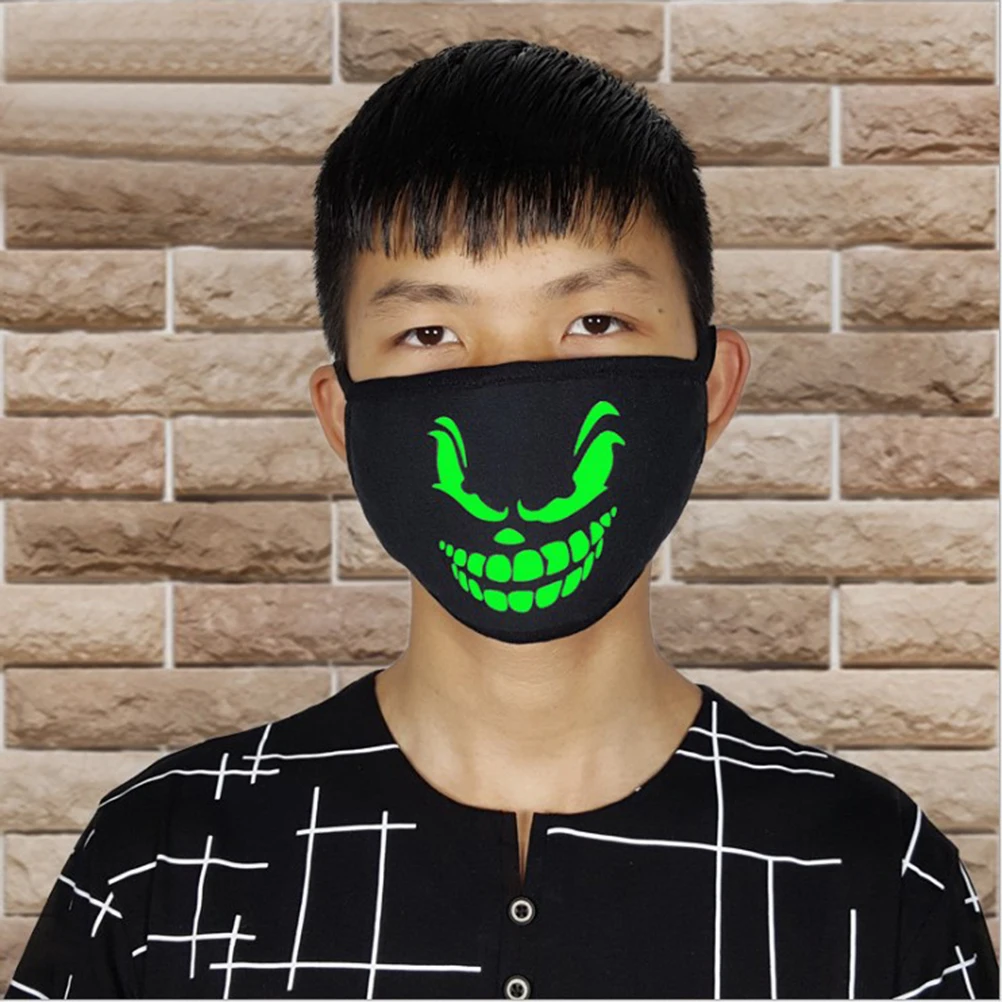 5 pcs Freddo Luminoso Unisex In Cotone Anti Polvere Viso Bocca Maschera Lavabile Anti-fog Maschera Filtro Earloop per L'uomo donna