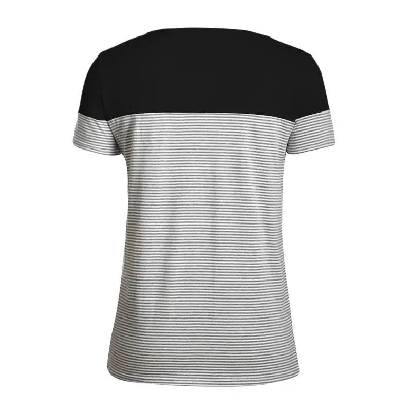 2019 Plus Size Women Summer T-shirts Ladies Clothing Color Block Striped Short Sleeve Large Size T-shirt For Female New Arrival 2019 Plus Size Women Summer T-shirts Ladies Clothing Color Block Striped Short Sleeve Large Size T-shirt For Female New Arrival