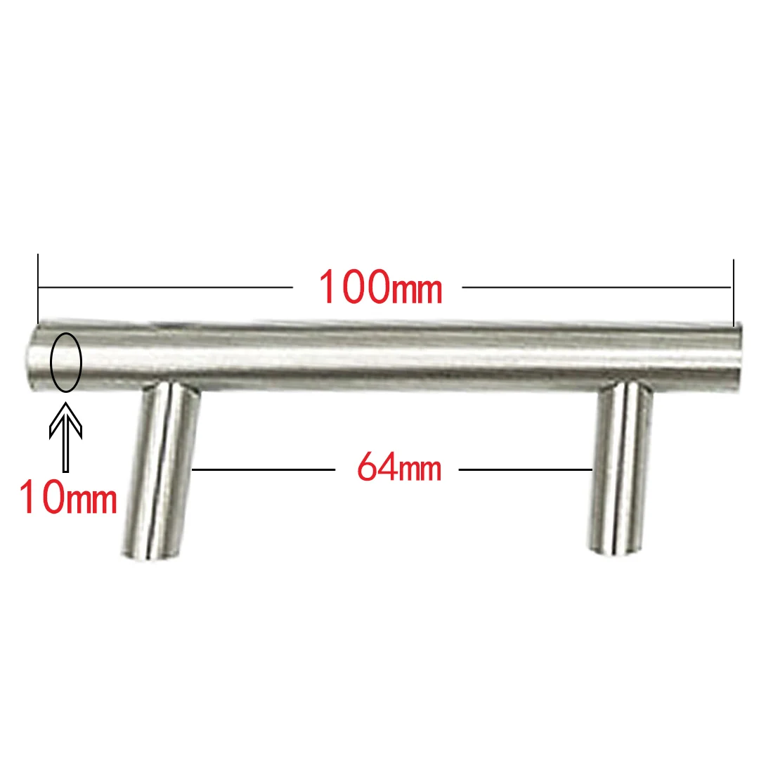 Pull Knob Knobs Furniture Handle 100mm 500mm Stainless Steel Kitchen Door T Bar